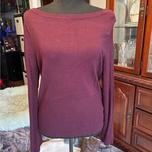 Women's Burgundy Sweater - Crew Neck